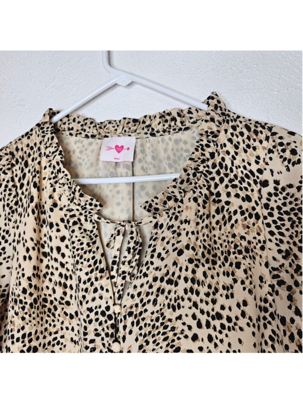 Buddy Love Leah Mini Dress Animal Print Tan Womens Size Extra Small - Picture 3 of 14